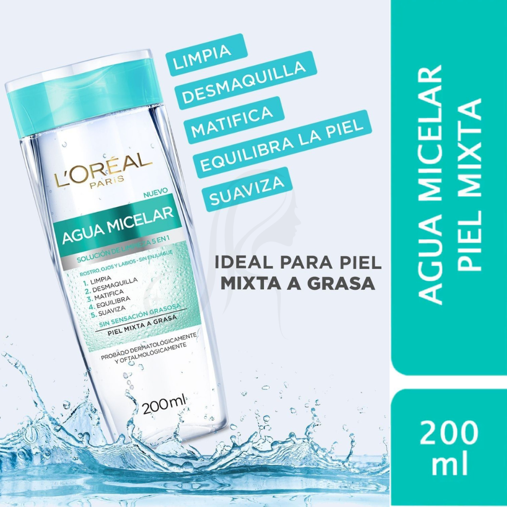 Agua Micelar Ht5 Piel Mixta 200 ML - LOREAL
